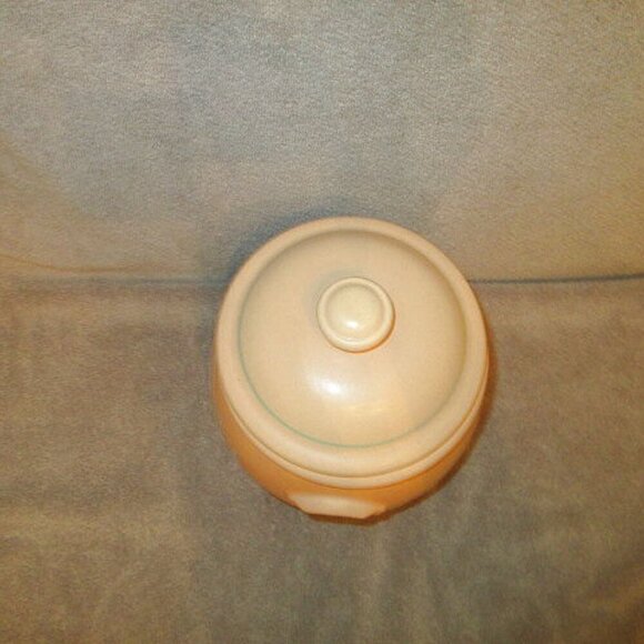 11" Treasure Craft SOUTHWEST Aztec COOKIE JAR Barrel Canister LID Pastel VTG 80s - Picture 7 of 11